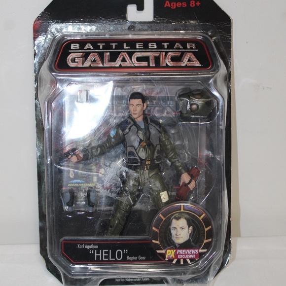Battlestar Galactica.  Kurl Agathon.  "Helo" Raptor Gear. Action Figure. - Picture 4 of 6